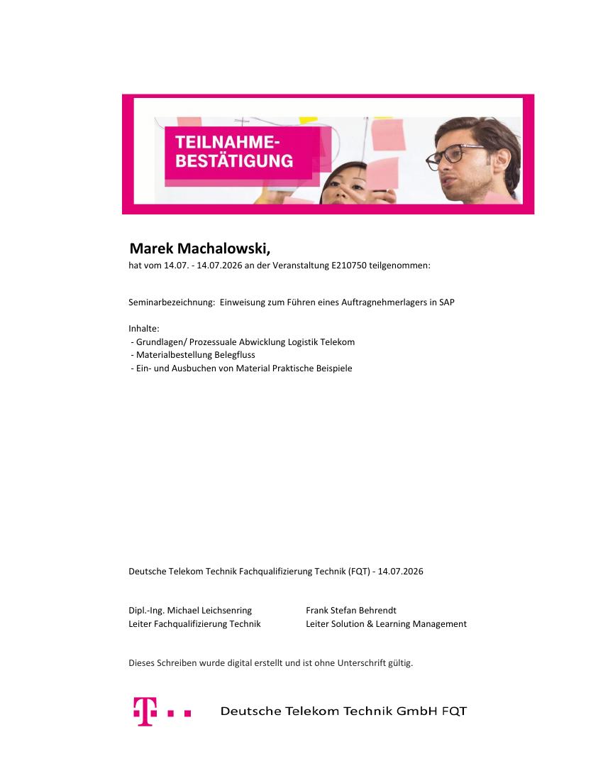 Auftragnehmerlager in SAP