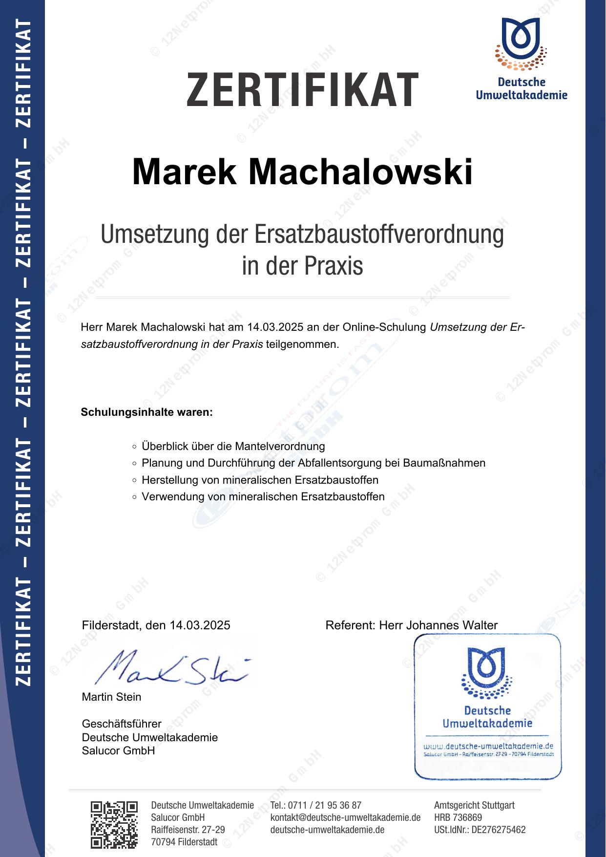 Ersatzbaustoffverordnung