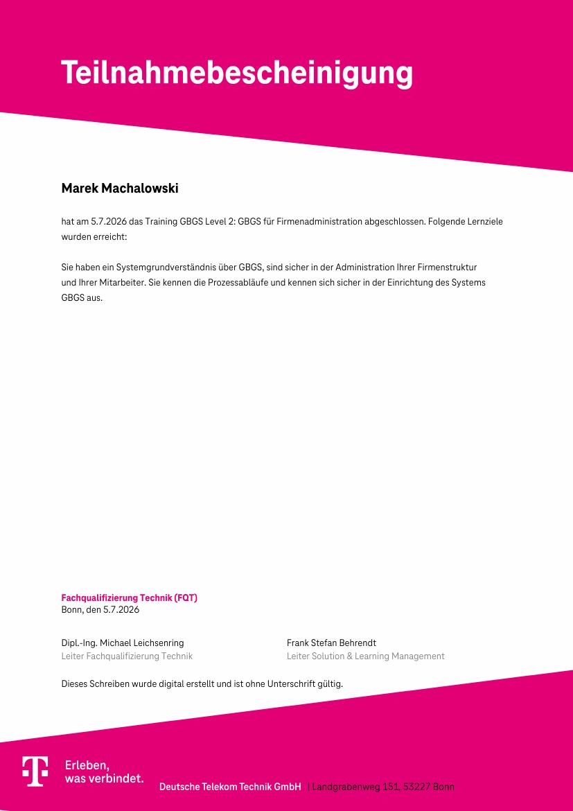 GBGS Level 2 – Firmenadministration